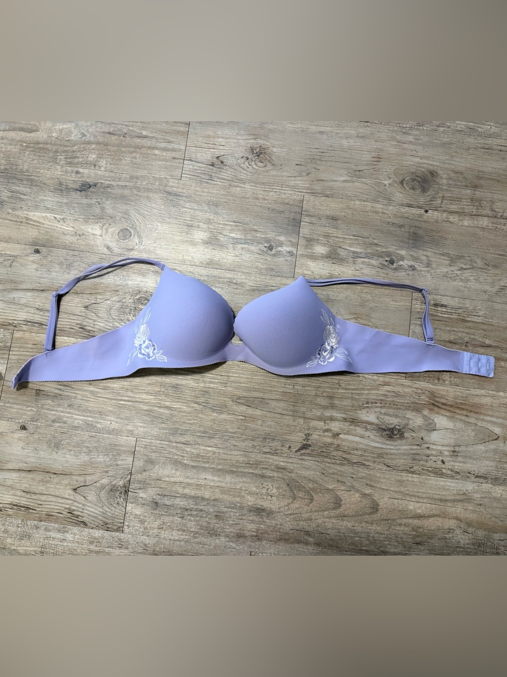 Victoria’s Secret Angels Secret Embrace Push Up Bra 38C Lavender Floral Y2K 2007